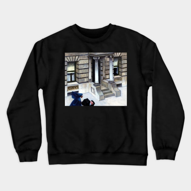 High Resolution Edward Hopper New York Pavements 1925 Crewneck Sweatshirt by tiokvadrat